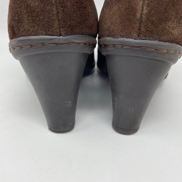 Strictly Comfort Womens Brown Suede Leather Zip, Heel Bootie Size 10 - Picture 6 of 11
